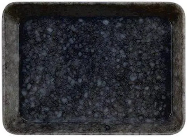 Main image of HIGHTIDE Melamine Marbled Desk Tray: desk tray small / 6 in. x 4-1/2 in. x 1 in. (Black)