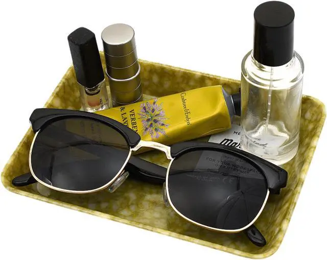 Alt view image 4 of 5 - HIGHTIDE Melamine Marbled Desk Tray: desk tray small / 6 in. x 4-1/2 in. x 1 in. (Grey)