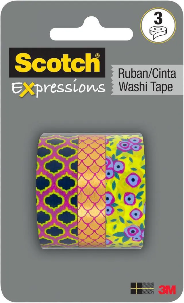Alt view image 2 of 7 - Scotch Washi Tape [3-Pack]: 3-pack / Assorted (3 patterns) Style #32