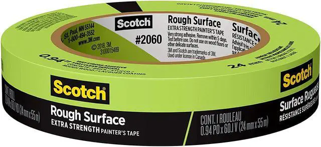 Alt view image 3 of 6 - 3M 206048ABK Masking Tape for HardtoStick Surfaces 206048ABK Green, 48 mm x 55 m You are purchasing the Min order qu