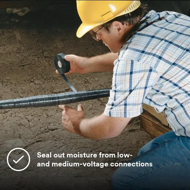 Alt view image 4 of 7 - 3M Scotch Linerless Rubber Splicing Tape (130C): 4 in. x 30 ft. (Black)