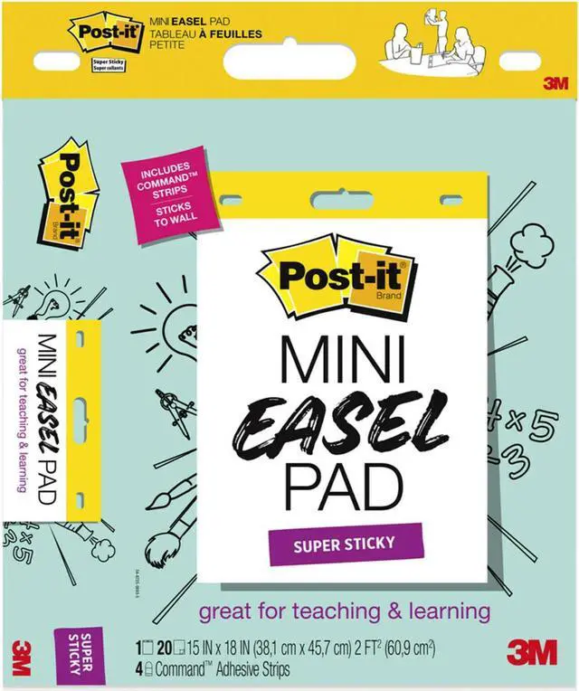 Alt view image 2 of 7 - Post-it Super Sticky Mini Easel Pad: 15 in. x 18 in. / 20 sheets / 3-pack (White) *20 sheets
