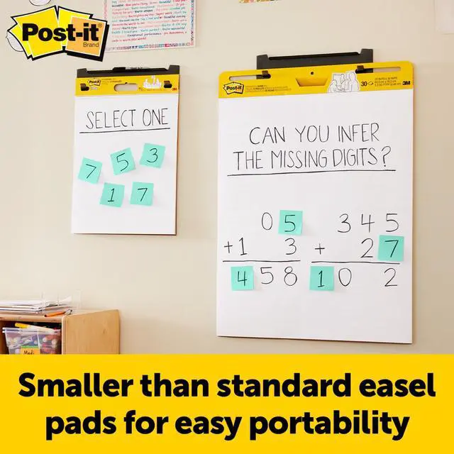 Alt view image 4 of 7 - Post-it Super Sticky Mini Easel Pad: 15 in. x 18 in. / 20 sheets / 3-pack (White) *20 sheets