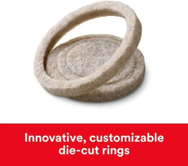 Alt view image 5 of 6 - Scotch Custom Fit Felt Pads: 1-1/2 in. / 20-pack (Beige)