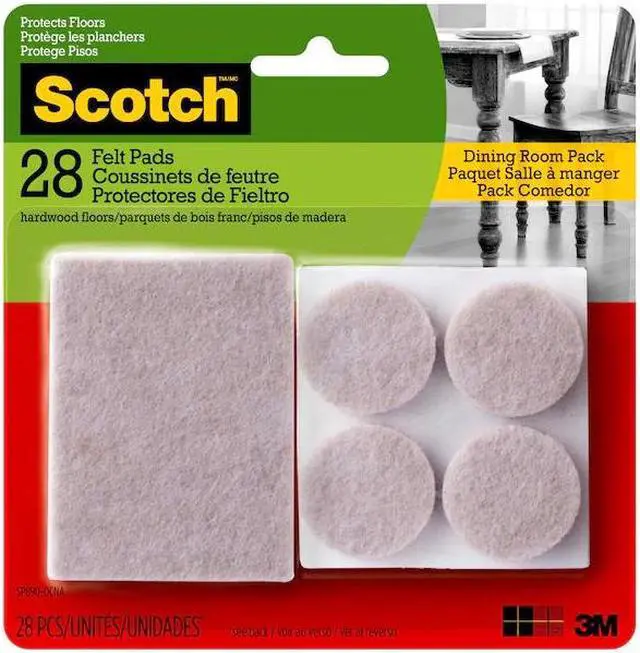 Main image of Scotch Felt Pads Dining Room Pack: 28-pack (Beige) *28-pack
