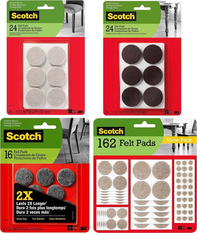 Alt view image 5 of 5 - Scotch Felt Pads Dining Room Pack: 28-pack (Beige) *28-pack