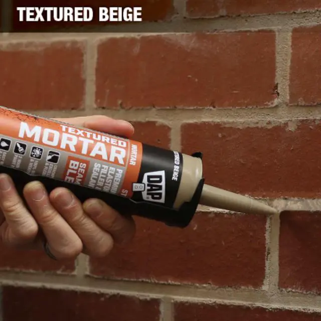 Alt view image 2 of 6 - DAP Textured Mortar Premium Elastomeric Filler & Sealer: 10.1 fl oz. (Beige) - OEM