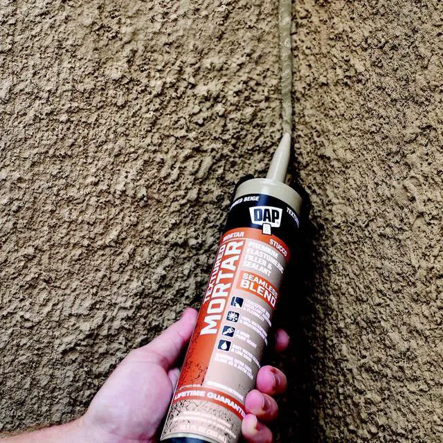 Alt view image 6 of 6 - DAP Textured Mortar Premium Elastomeric Filler & Sealer: 10.1 fl oz. (Beige) - OEM