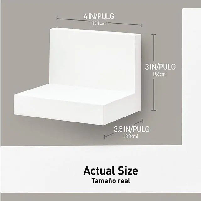 Alt view image 6 of 7 - Command Display Ledges, Slate - 2 Pack - Slate - Plastic MMMHOM23S2ES