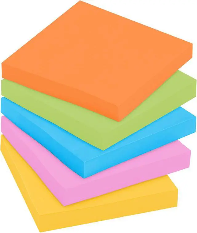 Alt view image 5 of 6 - Post-it Super Sticky Notes: 3 in. x 3 in. (Supernova Neons Collection) *70-sheets per pad / 6-pack - OEM