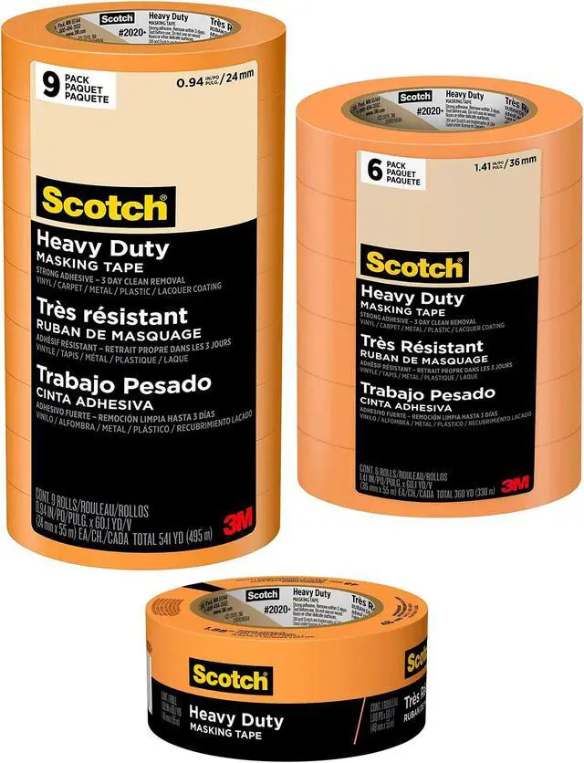Alt view image 5 of 5 - Scotch Heavy Duty Masking Tape (2020+): 1.88 in. x 60 yds. (Orange) *6-pack