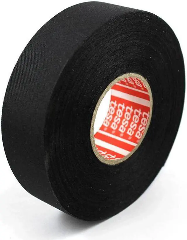Main image of tesa PET Cloth Wire Harness Tape [Flame Retardant] (51036): 3/4 in. x 27.3 yds. (Black)