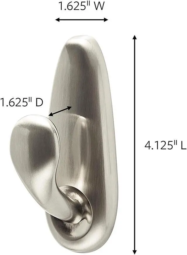 Alt view image 4 of 7 - Command Outdoor Large Bronze Metal Hook, 1-Hook, 2-Strips, Decorate Damage-Free