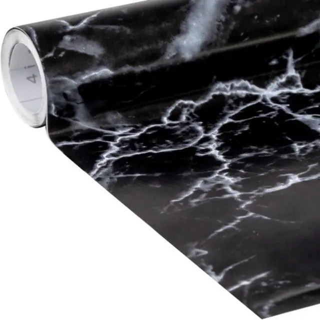 Main image of Duck Brand EasyLiner Removable Adhesive Shelf Liner: 20 in. x 15 ft. (Black Marble)