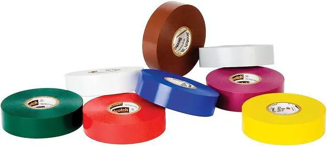 Alt view image 3 of 7 - Scotch Electrical Tape Rainbow Pack: 1/2 in. x 20 ft. (Assorted Colors) *8 mini rolls [8 rolls/pack] - OEM