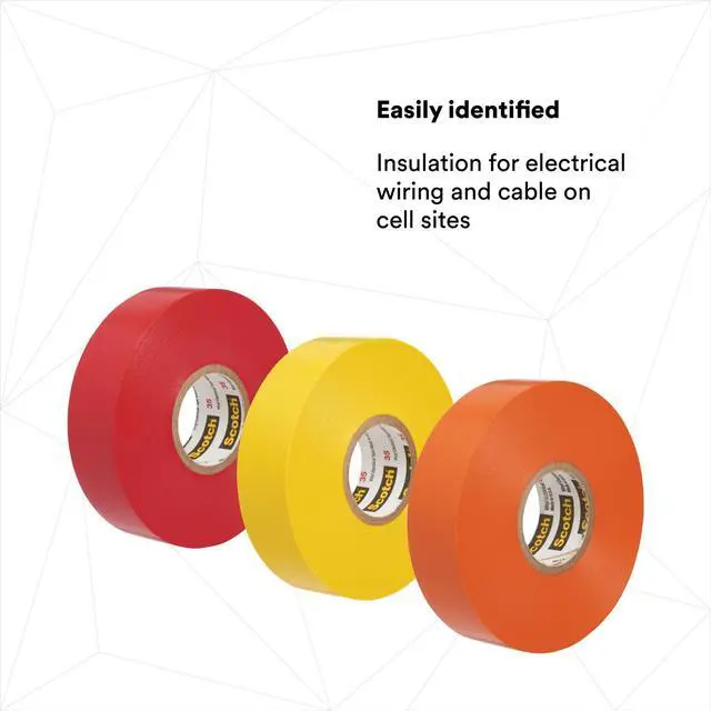 Alt view image 7 of 7 - Scotch Electrical Tape Rainbow Pack: 3/4 in. x 66 ft. (Rainbow Pack Colors) *9 rolls [9 rolls/pack]