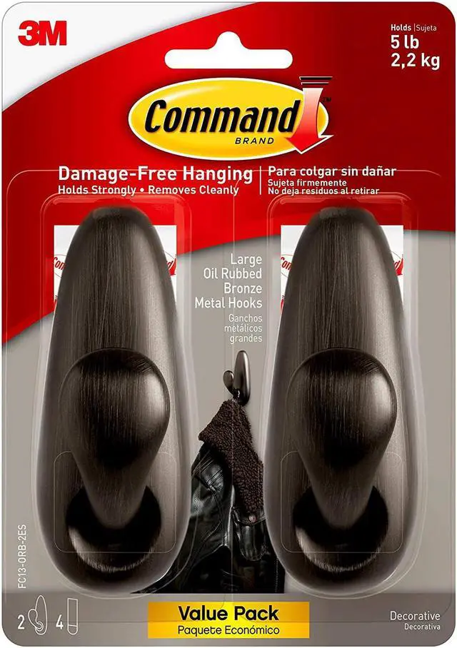Main image of Command Large Forever Classic Hook [Removable]: 2-pack (Bronze)