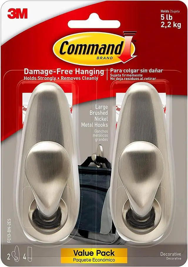 Alt view image 18 of 20 - 3M COMPANY 2PK LG BN MTL Hooks FC13-BN-2ES