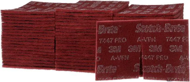 Alt view image 3 of 5 - Scotch-Brite 7447B General Purpose Hand Pad [Very Fine]: 6 in. x 9 in. (Maroon) *5-pack