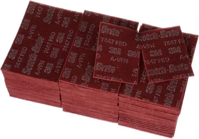 Alt view image 4 of 5 - Scotch-Brite 7447B General Purpose Hand Pad [Very Fine]: 6 in. x 9 in. (Maroon) *5-pack