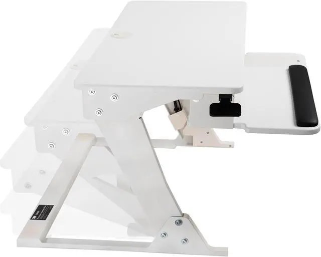 Alt view image 7 of 11 - Precision Standing Desk, 35.4" x 23.2" x 6.2" to 20", White