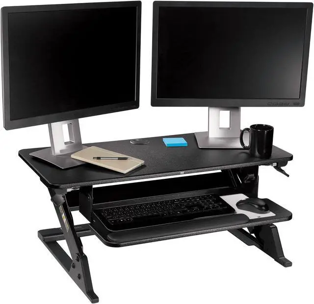 Alt view image 8 of 11 - Precision Standing Desk, 35.4" x 23.2" x 6.2" to 20", White