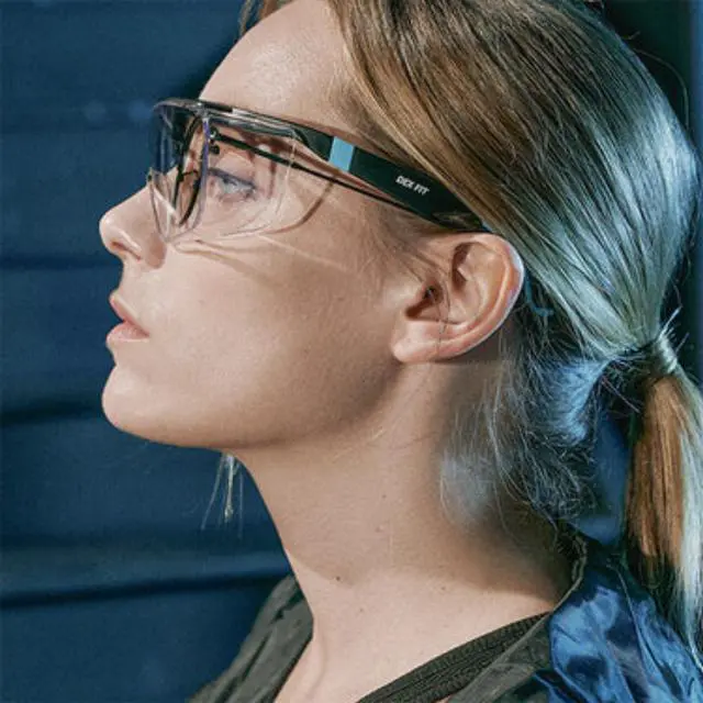 Alt view image 7 of 7 - Muveen 2X Anti-Fog Over The Glasses Safety Glasses: Universal Size / Clear Lens (Blue)