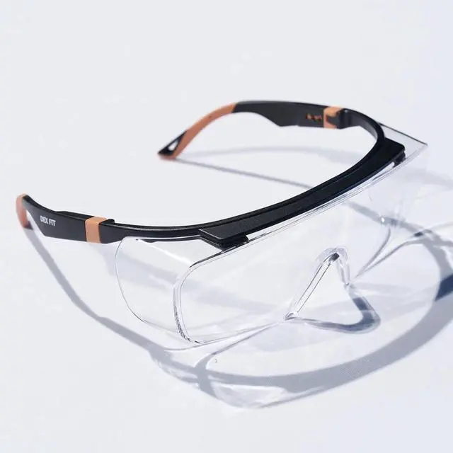 Alt view image 6 of 7 - Muveen 2X Anti-Fog Over The Glasses Safety Glasses: Universal Size / Tinted Lens (Blue)