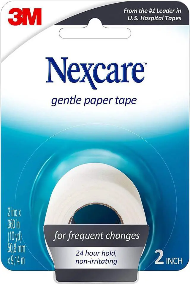 Alt view image 7 of 8 - Nexcare Gentle Paper Carded First Aid Tape 1 in x 10 yds(2 rolls)- 6 PK OR 12 ROLLS