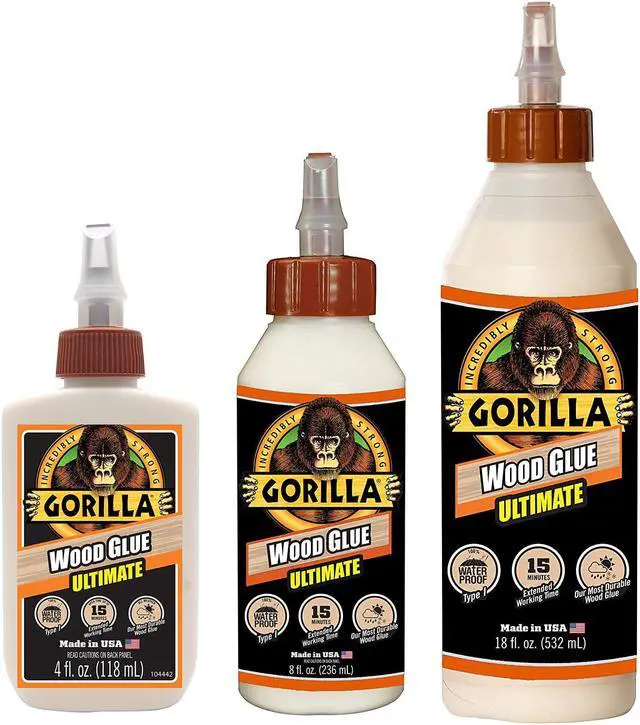 Alt view image 7 of 7 - Gorilla Wood Glue Ultimate: 4 oz. bottle (White)
