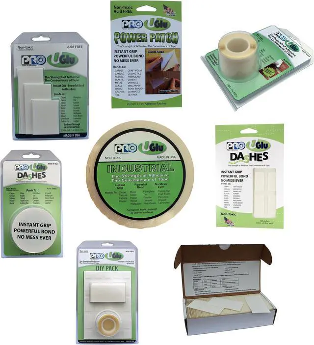 Alt view image 4 of 4 - Pro Tapes UGlu Adhesive Tape [Double-Sided]: 3 in. width (Clear) *5-pack