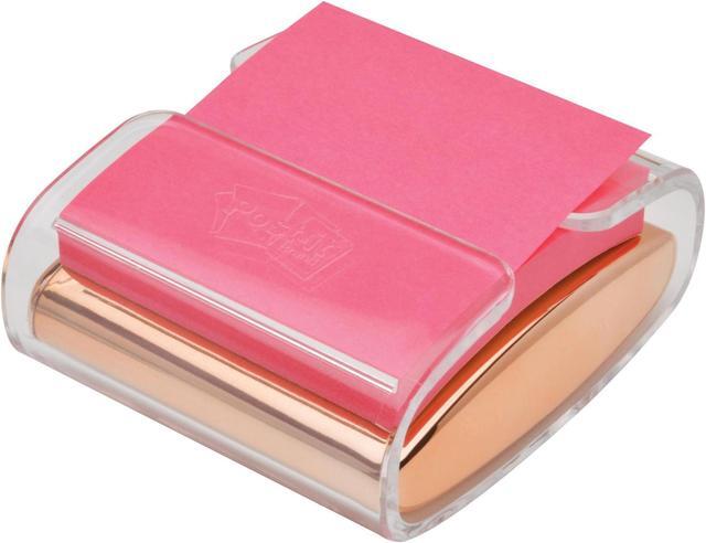 Alt view image 7 of 8 - 3M Post-it Pop-up Notes Dispenser, Rose Gold base, for 3 in x 3 in Notes, 1 Dispenser and 1 Pad/Pack, Pink Post-it Super Sticky Notes, 45 Sheets/Pad