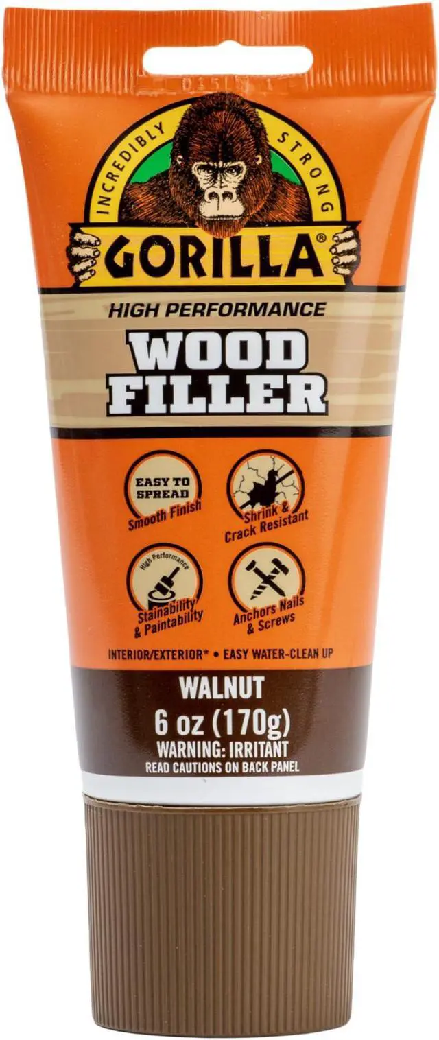 Main image of Gorilla High Performance Wood Filler: 6 oz. tube (Walnut)