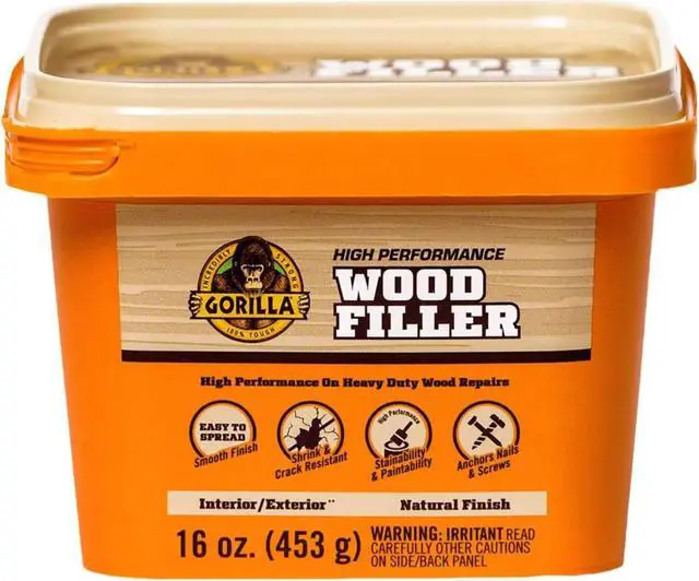 Alt view image 2 of 2 - Gorilla High Performance Wood Filler: 6 oz. tube (Walnut)