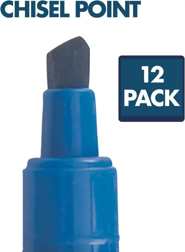 Alt view image 9 of 12 - Quartet Chisel-Tip Dry Erase Marker, Black, 12 PK 5001-2MA - OEM