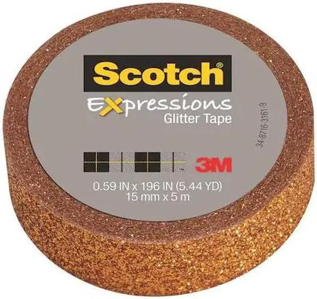 Main image of Scotch Expressions Glitter Tape: 0.59 in. x 196 in. (Bright Orange)