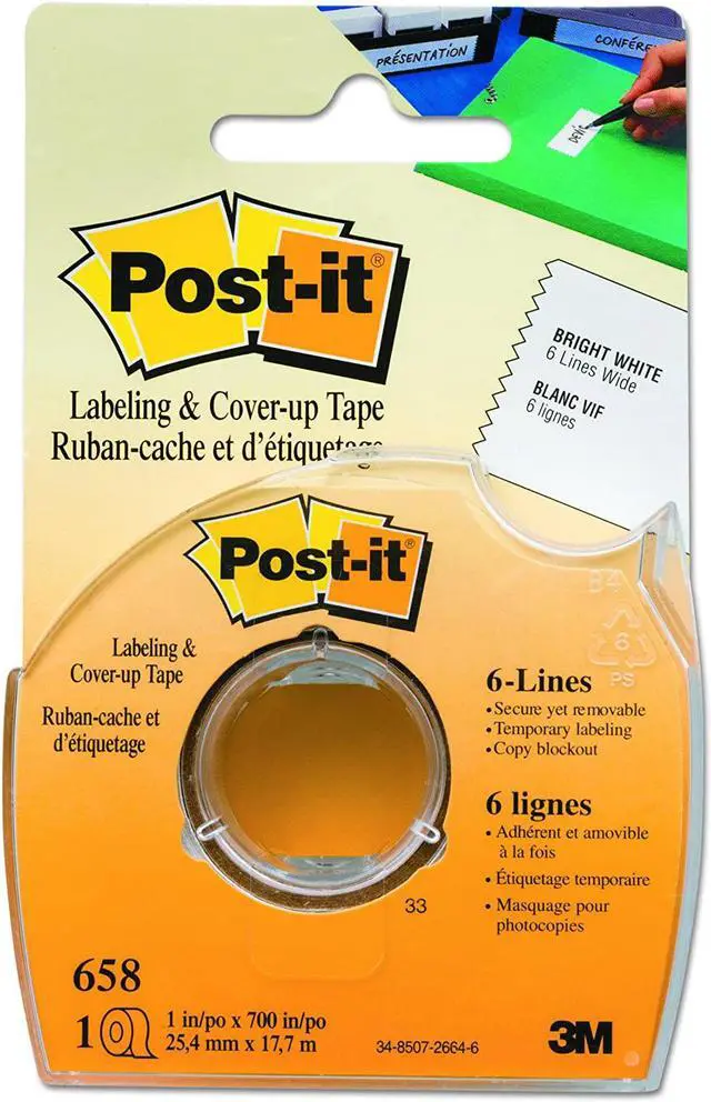 Alt view image 5 of 7 - Post-it Labeling and Cover-Up Tape: 1 in. x 700 in. (White)