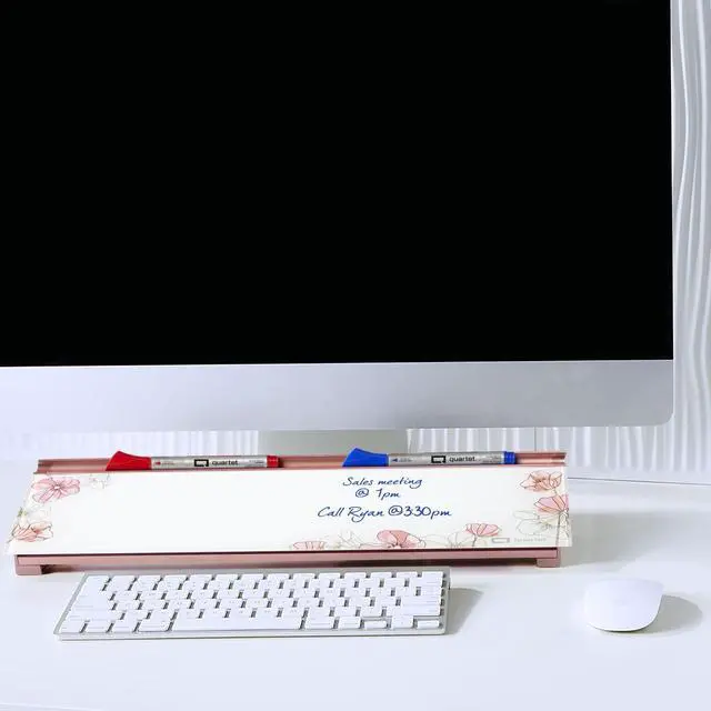 Alt view image 14 of 19 - Quartet Glass Dry-Erase Desktop Computer Pad - 6" (0.5 ft) Width x 18" (1.5 ft) Height - Black Glass Surface - Rectangle - GDP186B - OEM