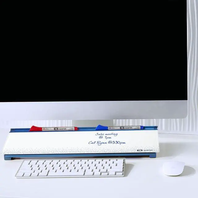 Alt view image 16 of 19 - Quartet Glass Dry-Erase Desktop Computer Pad - 6" (0.5 ft) Width x 18" (1.5 ft) Height - Black Glass Surface - Rectangle - GDP186B - OEM