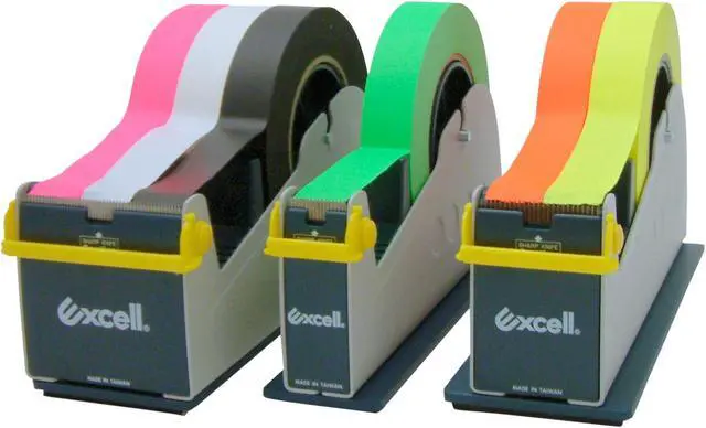 Alt view image 4 of 4 - Excell EX-17 Steel Desktop Tape Dispenser [Padded Foam Base]: 2 in. width (Blue/Grey)