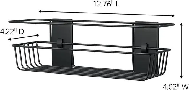 Alt view image 3 of 7 - Command Metallic Shower Caddy [Removable]: 12.76 in. x 4 in. (Satin Nickel)