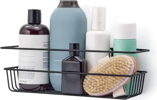 Alt view image 7 of 7 - Command Metallic Shower Caddy [Removable]: 12.76 in. x 4 in. (Matte Black)