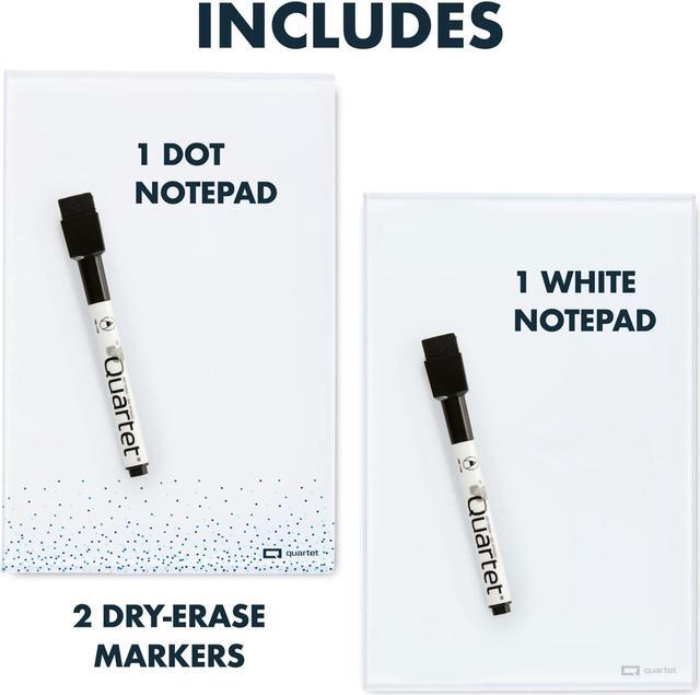 Alt view image 3 of 7 - Quartet  Glass Dry-Erase Notepad: 9 in. x 6 in. (Marble and White) *2-pack