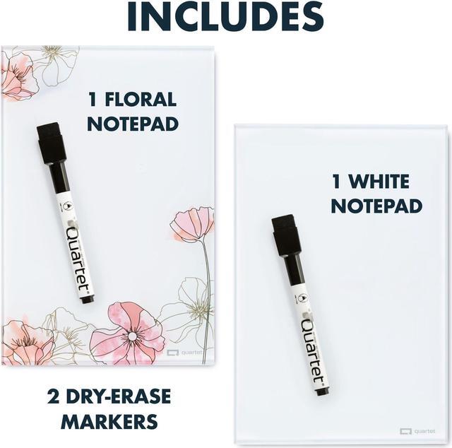 Alt view image 4 of 7 - Quartet  Glass Dry-Erase Notepad: 9 in. x 6 in. (Marble and White) *2-pack