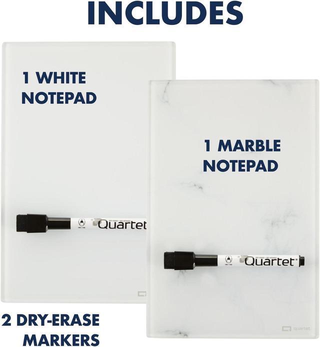 Alt view image 5 of 7 - Quartet  Glass Dry-Erase Notepad: 9 in. x 6 in. (Marble and White) *2-pack
