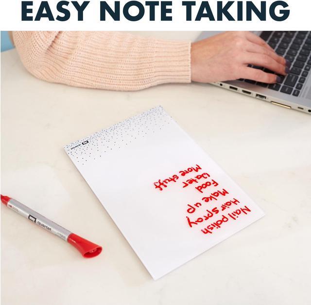 Alt view image 7 of 7 - Quartet  Glass Dry-Erase Notepad: 9 in. x 6 in. (Marble and White) *2-pack