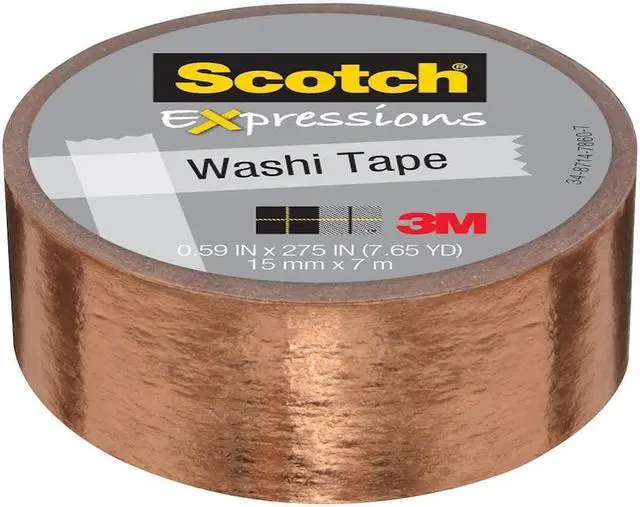 Main image of Scotch Expressions Foil Washi Tape: 0.59 in. x 393 in. (Copper Foil)