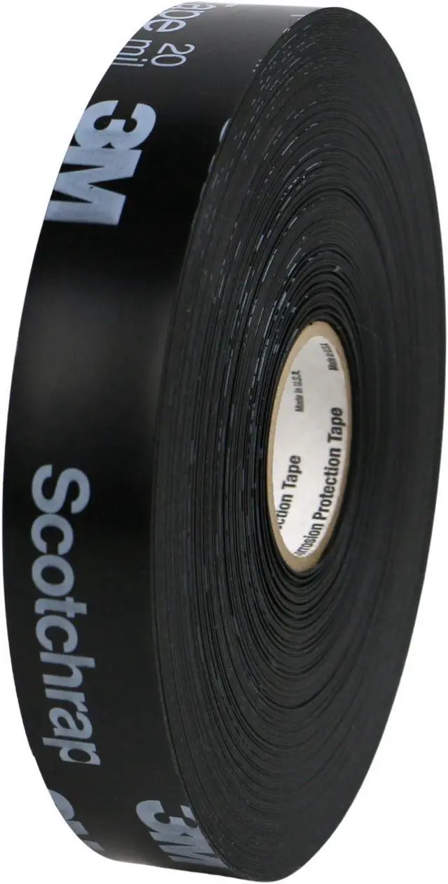 Main image of 3M Scotchrap All-Weather Corrosion Protection Tape [20 mil] (51): 4 in. x 100 ft. (Black / With Printing)