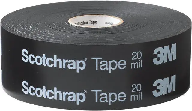 Alt view image 2 of 7 - 3M Scotchrap All-Weather Corrosion Protection Tape [20 mil] (51): 4 in. x 100 ft. (Black / With Printing)