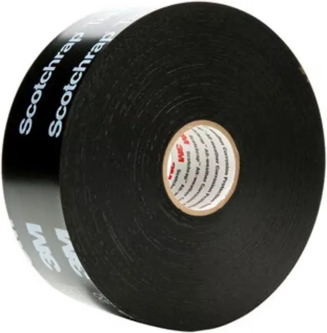 Alt view image 3 of 7 - 3M Scotchrap All-Weather Corrosion Protection Tape [20 mil] (51): 4 in. x 100 ft. (Black / With Printing)